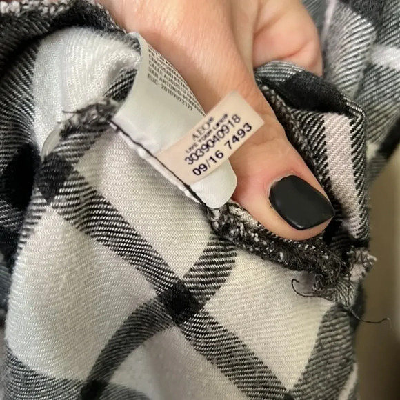 American Eagle Outfitters pullover popover black and white plaid Size Small - Picture 4 of 9